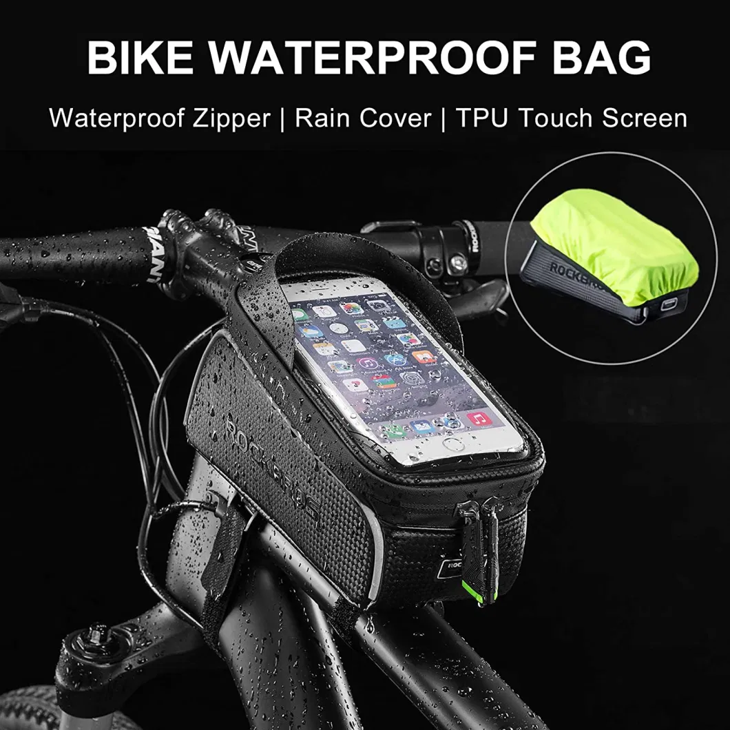 Waterproof Bike Phone Mount Top Tube Bag Phone Case Holder Cycling Pouch Bike Phone Front Frame Bag Bicycle Bag