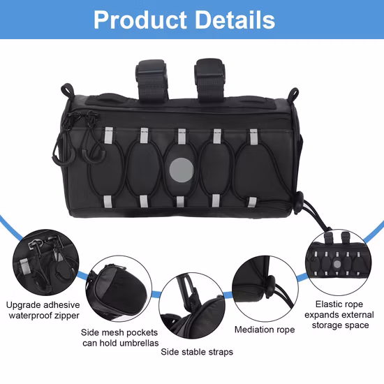 カスタム屋外防水サイクリング自転車フロントフレーム自転車ハンドルバーバッグ